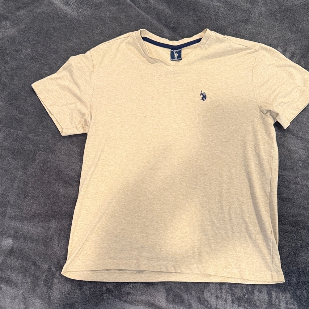 U.S. Polo Assn. Beige Short Sleeve Tee